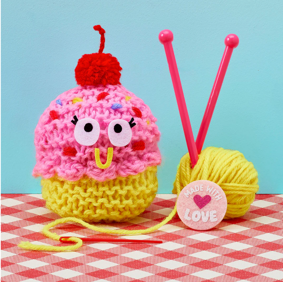 Bright Stripes Snack Knit Kit - Cupcake Cutie