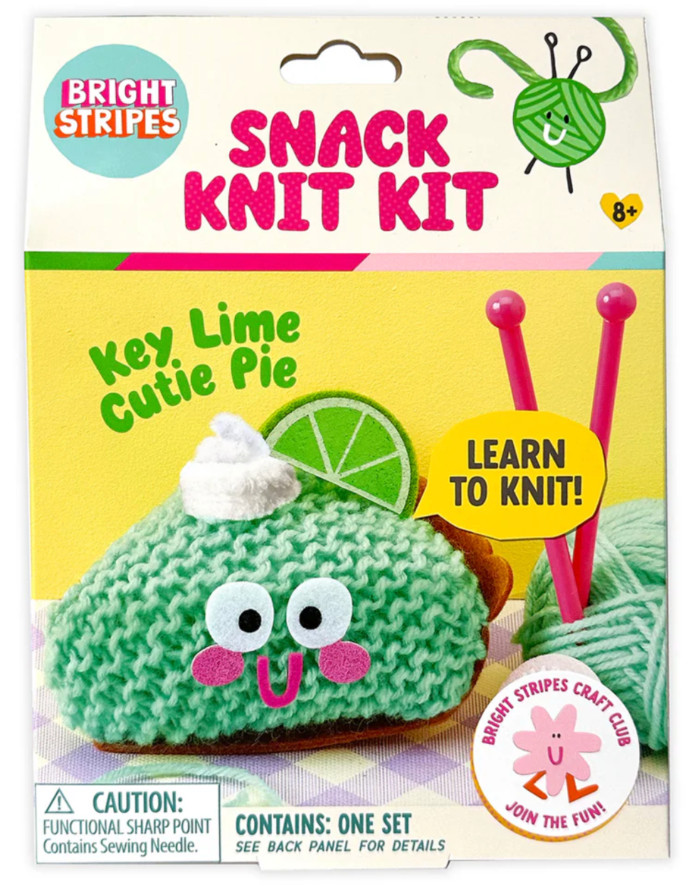 Bright Stripes Snack Knit Kit - Key Lime Pie