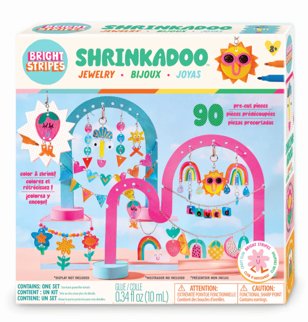 Bright Stripes Shrinkadoo Jewelry